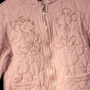 Disney Parks Mickey and Minnie Pink Quilted Girl's Coat